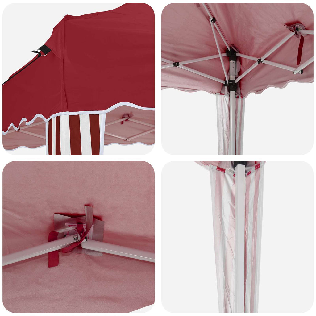 Tenda per feste a pop-up 195 x 195 x 245 cm Borgogna