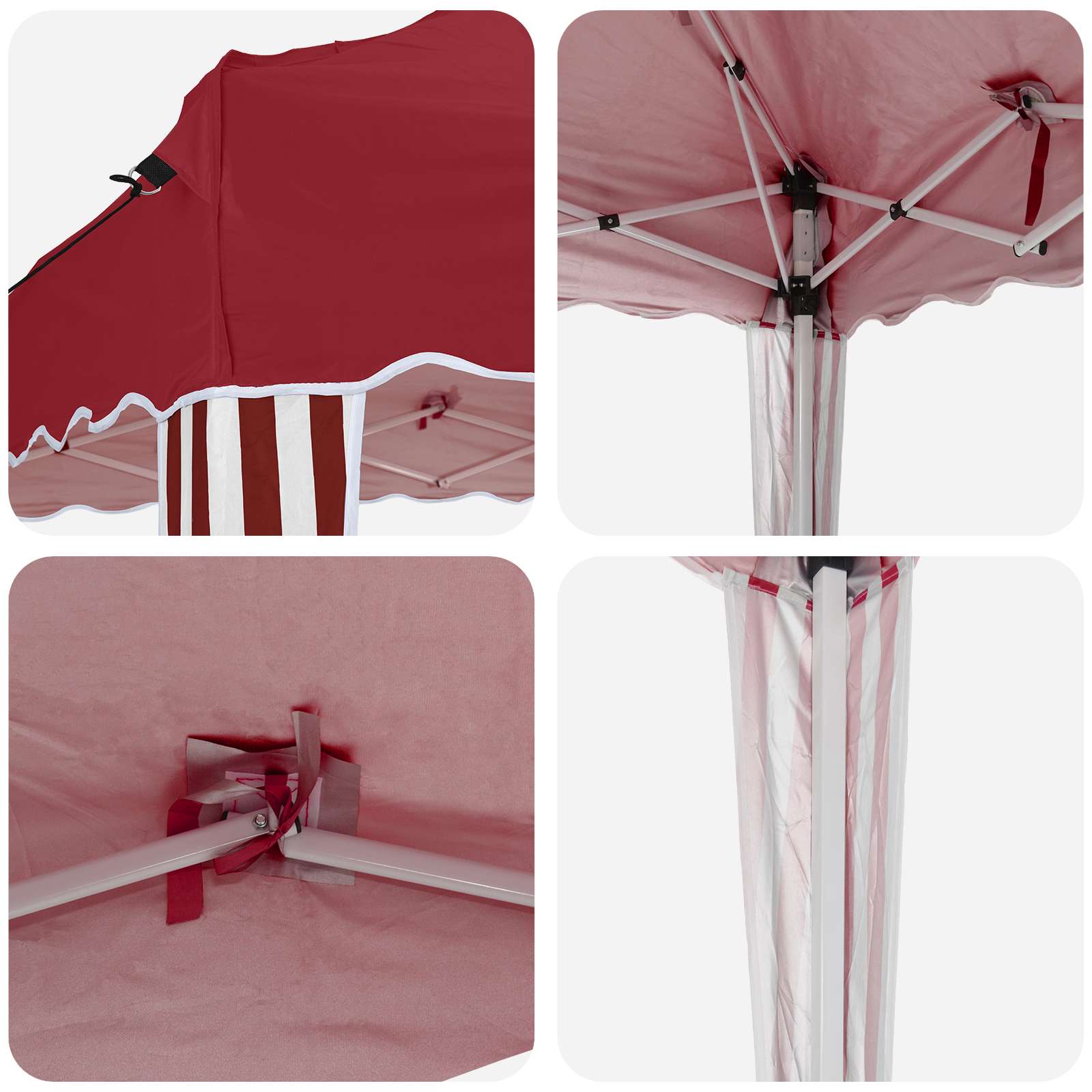 Tenda per feste a pop-up 195 x 195 x 245 cm Borgogna