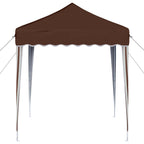 Tenda per feste a pop-up 195 x 195 x 245 cm Marrone