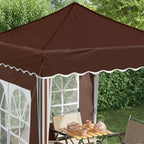 Tenda per feste a pop-up 195 x 195 x 245 cm Marrone