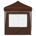 Tenda per feste a pop-up 195 x 195 x 245 cm Marrone