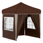 Tenda per feste a pop-up 195 x 195 x 245 cm Marrone