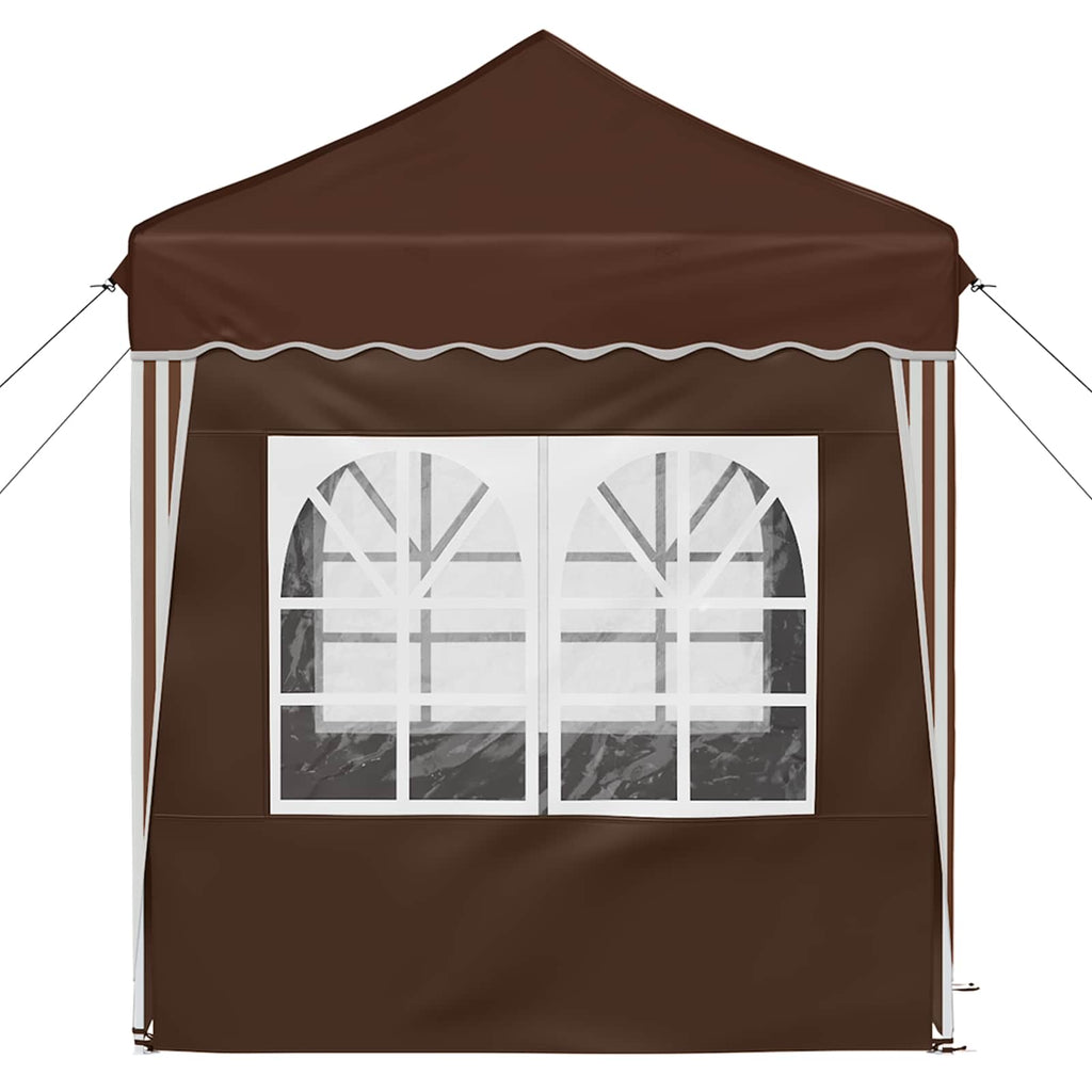 Tenda per feste a pop-up 195 x 195 x 245 cm Marrone