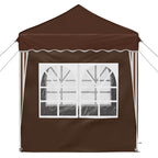 Tenda per feste a pop-up 195 x 195 x 245 cm Marrone