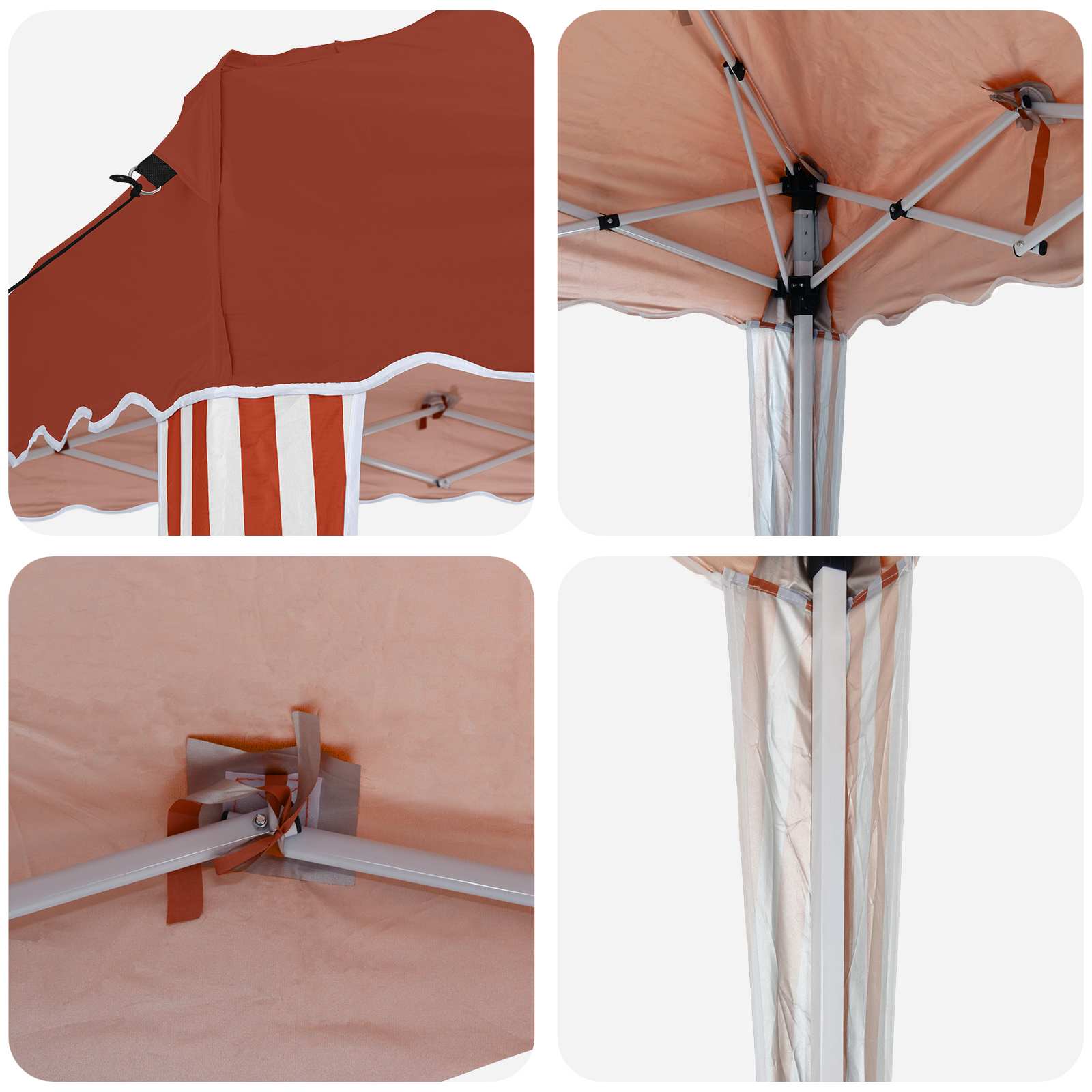 Tenda per feste a pop-up 288 x 288 x 245 cm Terracotta