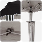 Tenda per feste a pop-up 288 x 288 x 245 cm Nero Tessuto Oxford