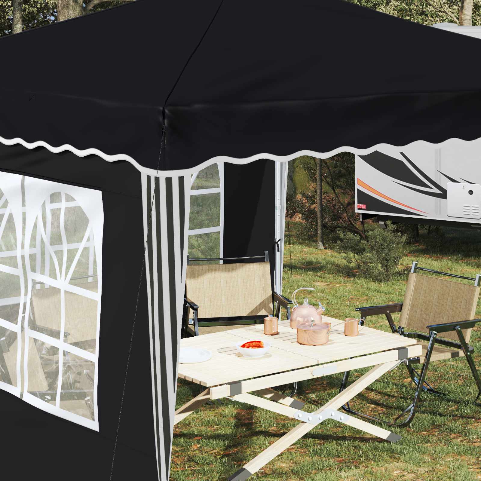 Tenda per feste a pop-up 288 x 288 x 245 cm Antracite