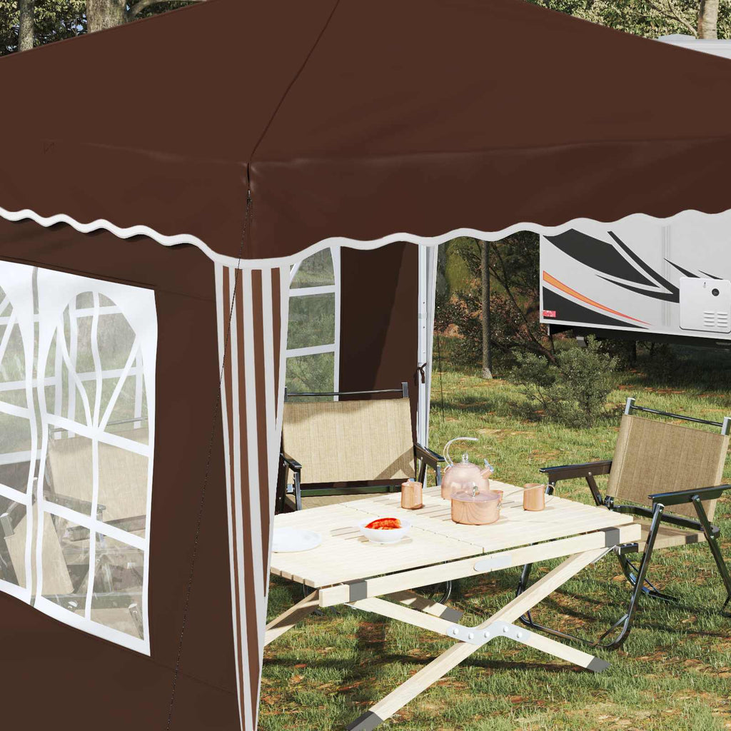 Tenda per feste a pop-up 288 x 288 x 245 cm Marrone