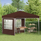 Tenda per feste a pop-up 288 x 288 x 245 cm Marrone