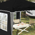 Tenda per feste a pop-up 288 x 288 x 245 cm Nero Tessuto Oxford