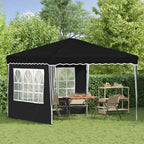 Tenda per feste a pop-up 288 x 288 x 245 cm Nero Tessuto Oxford