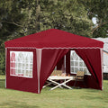 Tenda per feste a pop-up 288 x 288 x 245 cm Borgogna