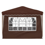 Tenda per feste a pop-up 288 x 288 x 245 cm Marrone
