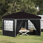 Tenda per feste a pop-up 288 x 288 x 245 cm Nero Tessuto Oxford
