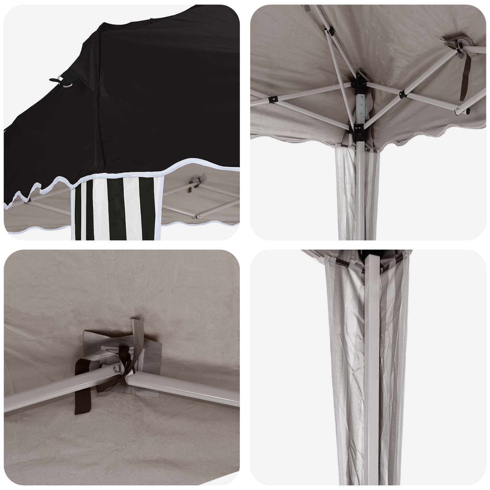 Tenda per feste a pop-up 575 x 290 x 245 cm Nero