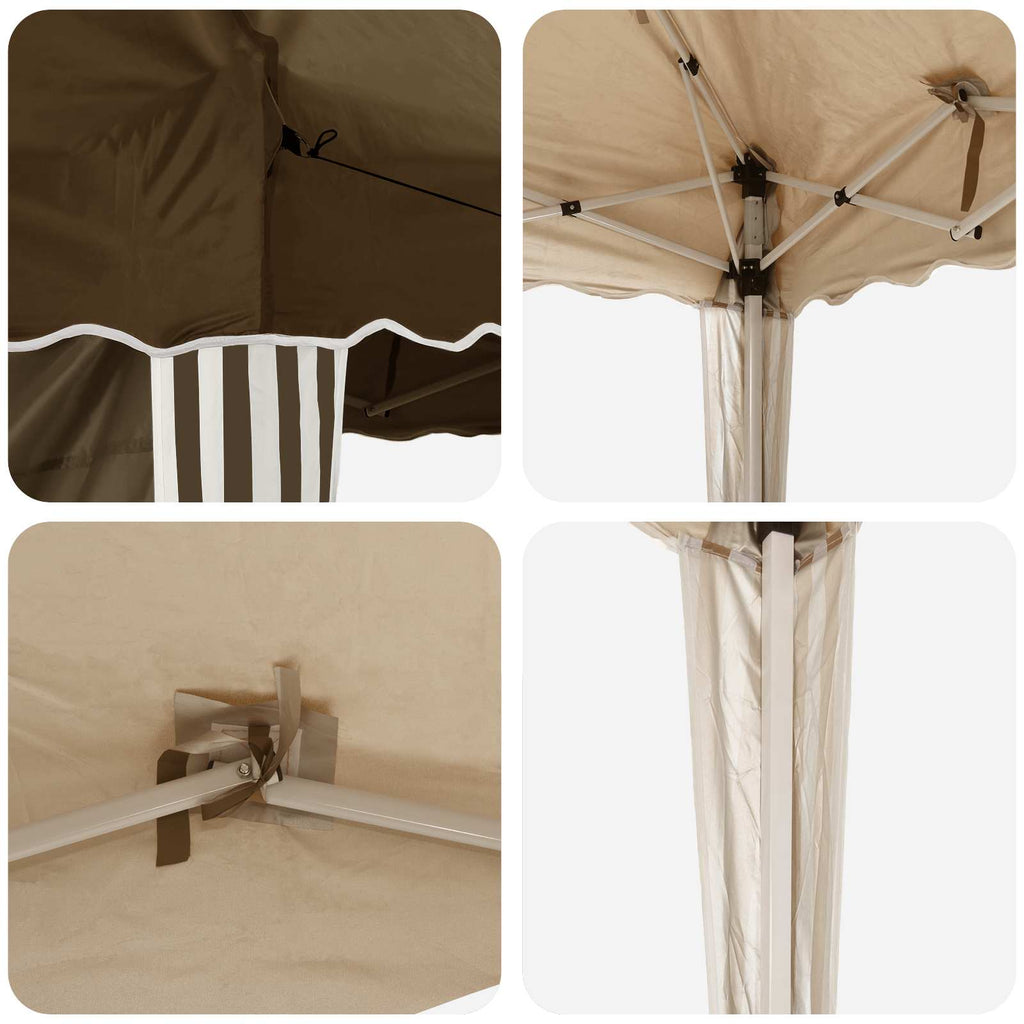 Tenda per feste a pop-up 575 x 289 x 245 cm Tortora