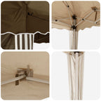 Tenda per feste a pop-up 575 x 289 x 245 cm Tortora