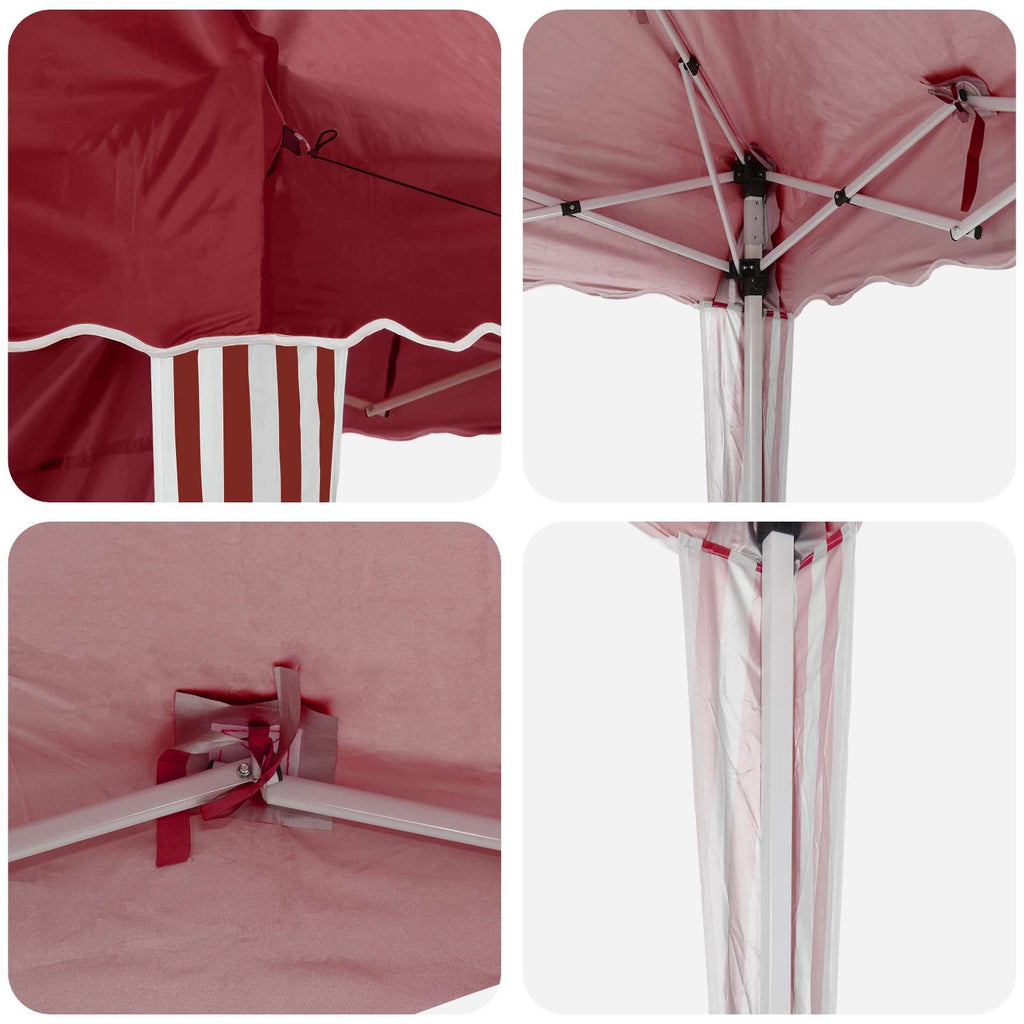 Tenda per feste a pop-up 575 x 289 x 245 cm Borgogna