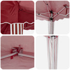 Tenda per feste a pop-up 575 x 289 x 245 cm Borgogna