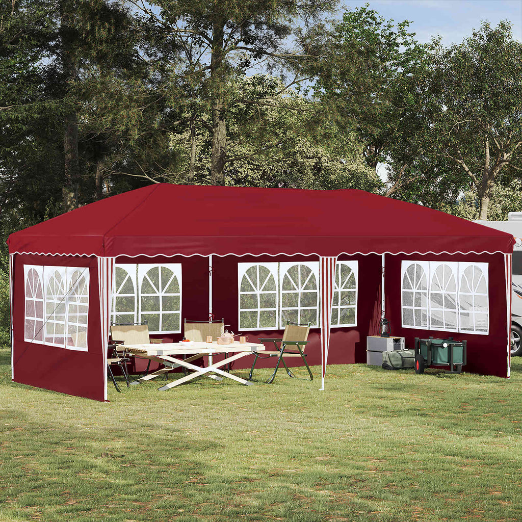 Tenda per feste a pop-up 575 x 289 x 245 cm Borgogna