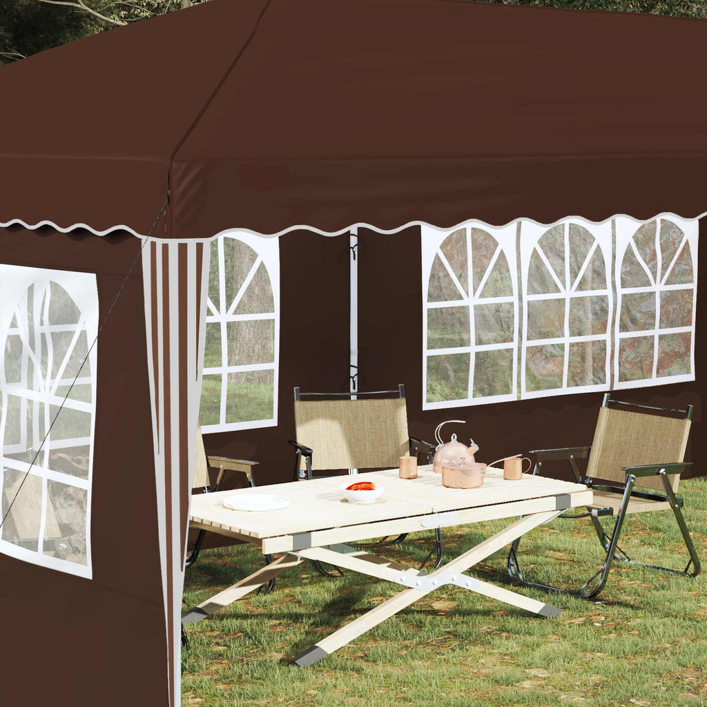 Tenda per feste a pop-up 575 x 289 x 245 cm Marrone