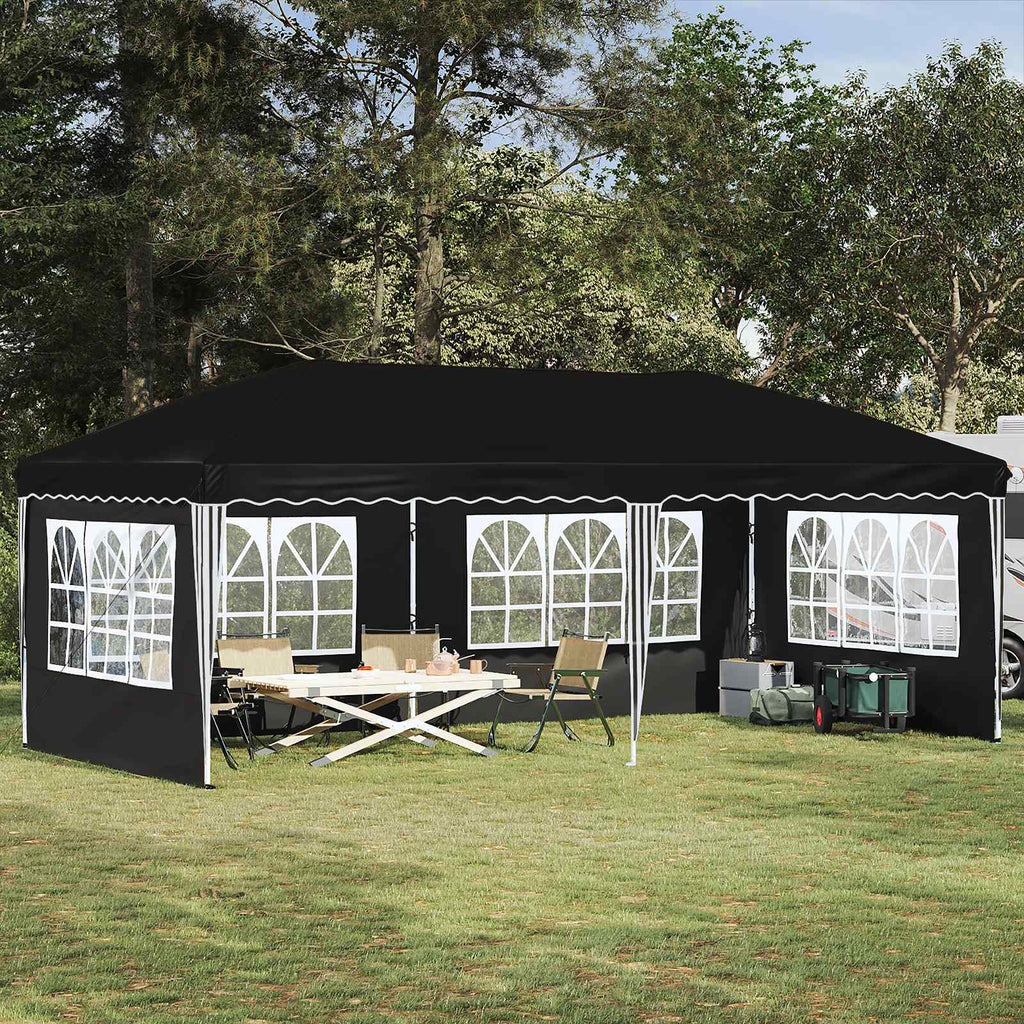 Tenda per feste a pop-up 575 x 289 x 245 cm Nero