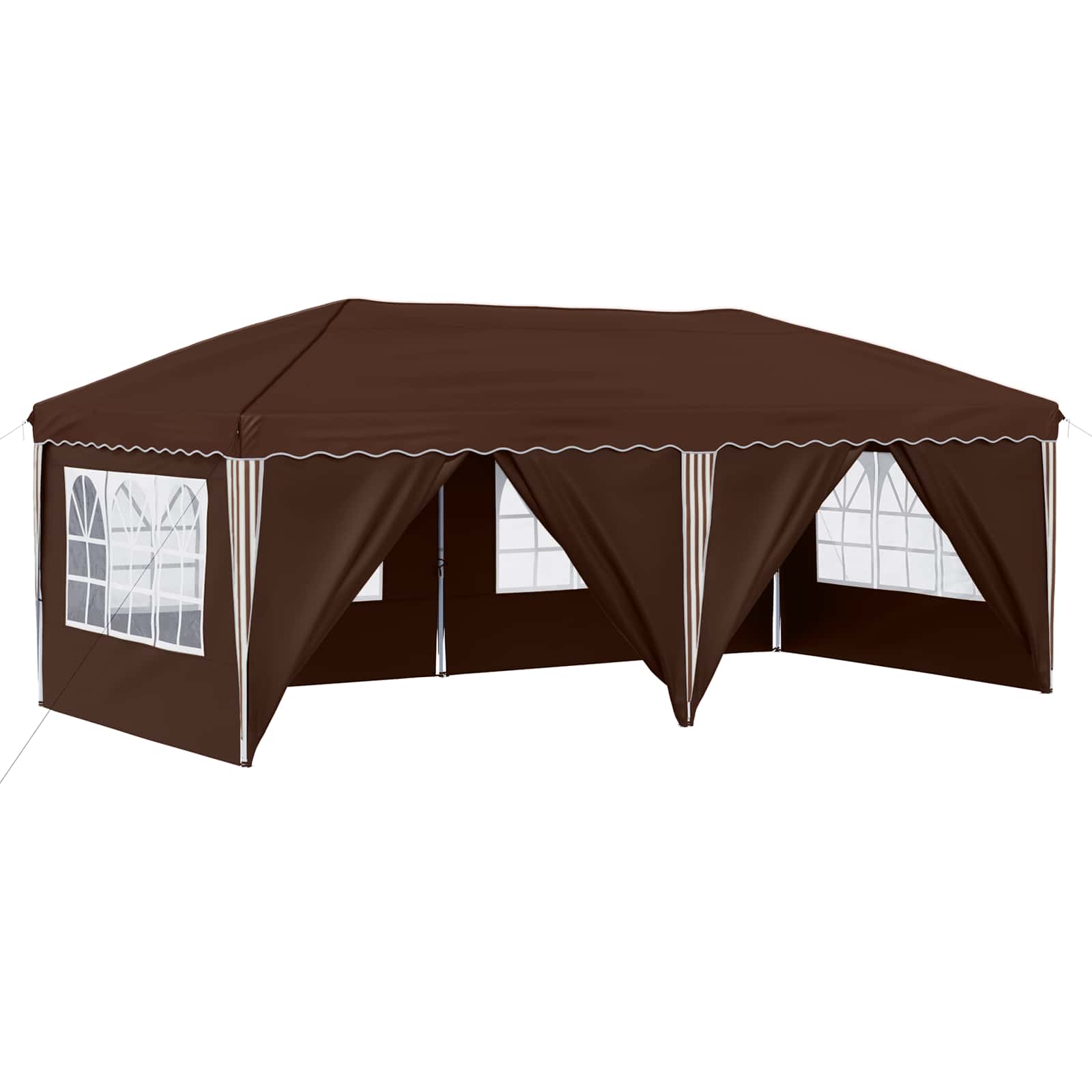 Tenda per feste a pop-up 575 x 288 x 245 cm Marrone