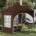 Tenda per feste a pop-up 192 x 192 x 245 cm Marrone