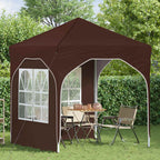 Tenda per feste a pop-up 192 x 192 x 245 cm Marrone
