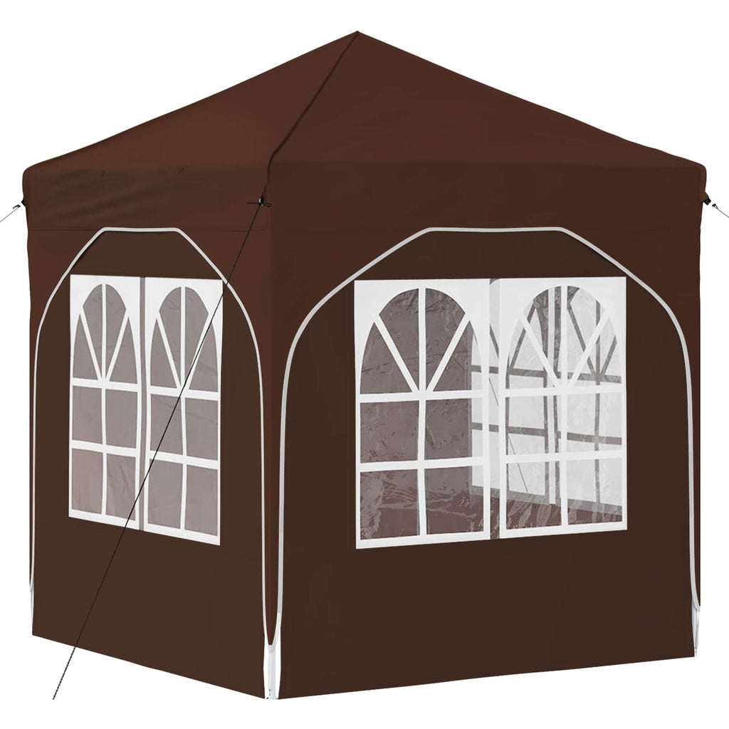 Tenda per feste a pop-up 192 x 192 x 245 cm Marrone