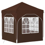 Tenda per feste a pop-up 192 x 192 x 245 cm Marrone