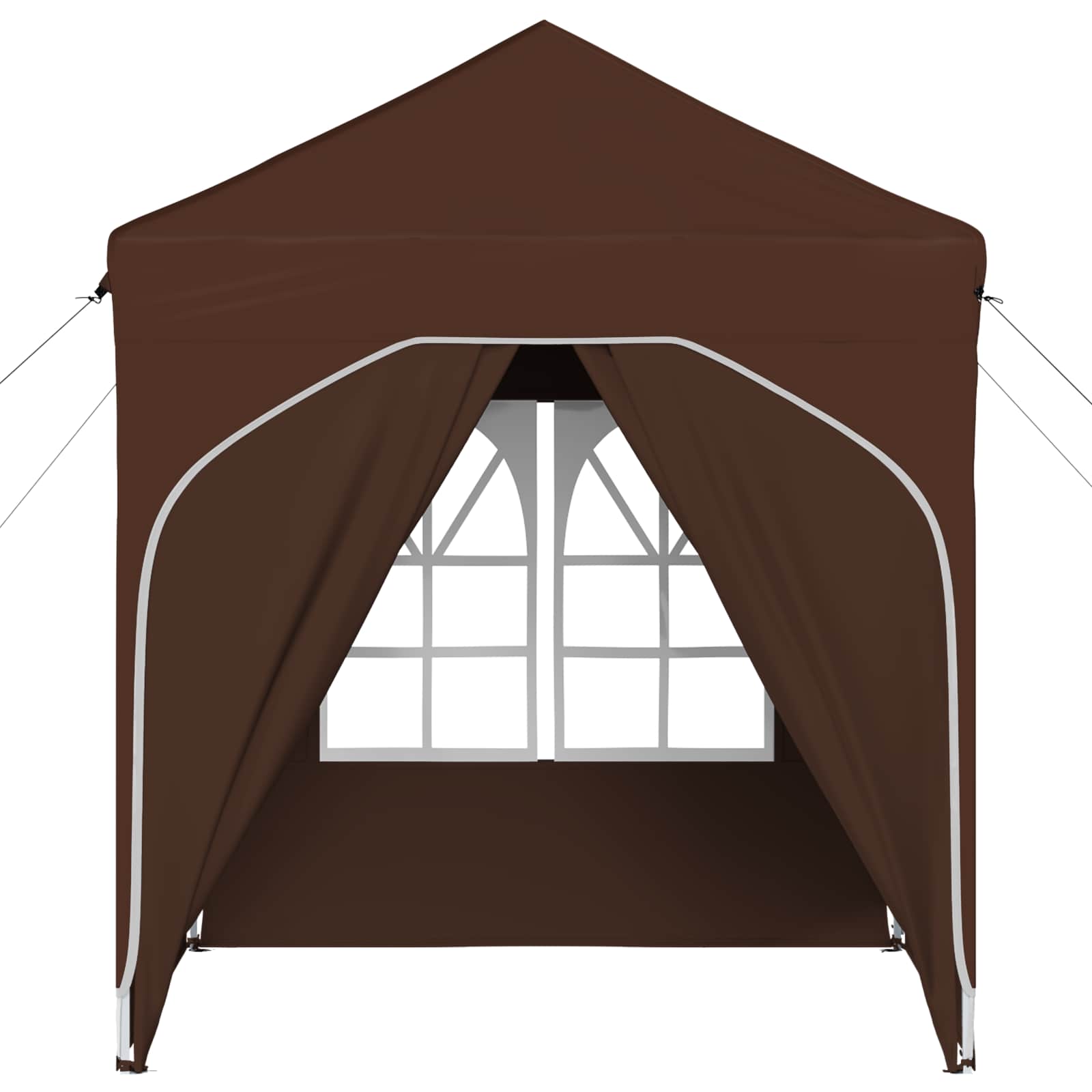 Tenda per feste a pop-up 192 x 192 x 245 cm Marrone