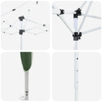 Tenda per feste a pop-up 290 x 290 x 245 cm Verde