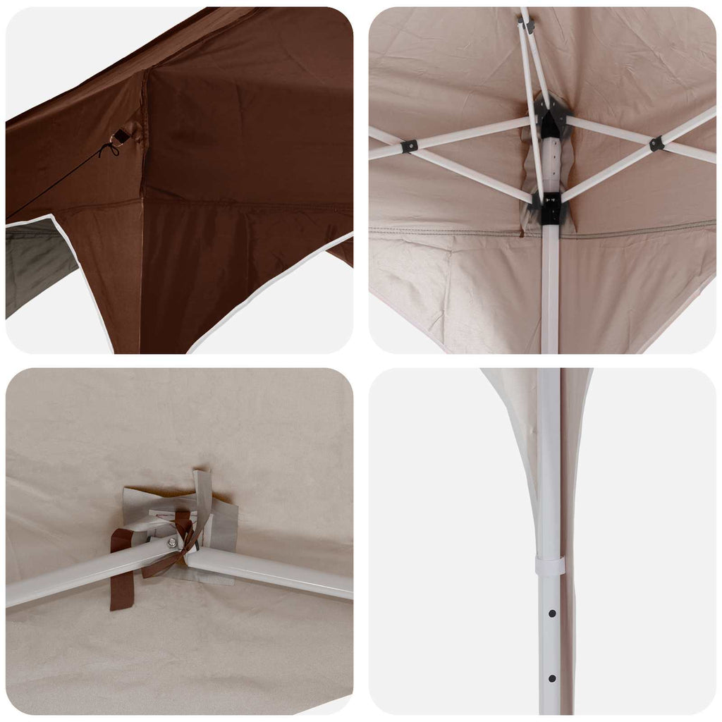Tenda per feste a pop-up 290 x 290 x 245 cm Marrone