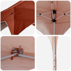 Tenda per feste a pop-up 290 x 290 x 245 cm Terracotta
