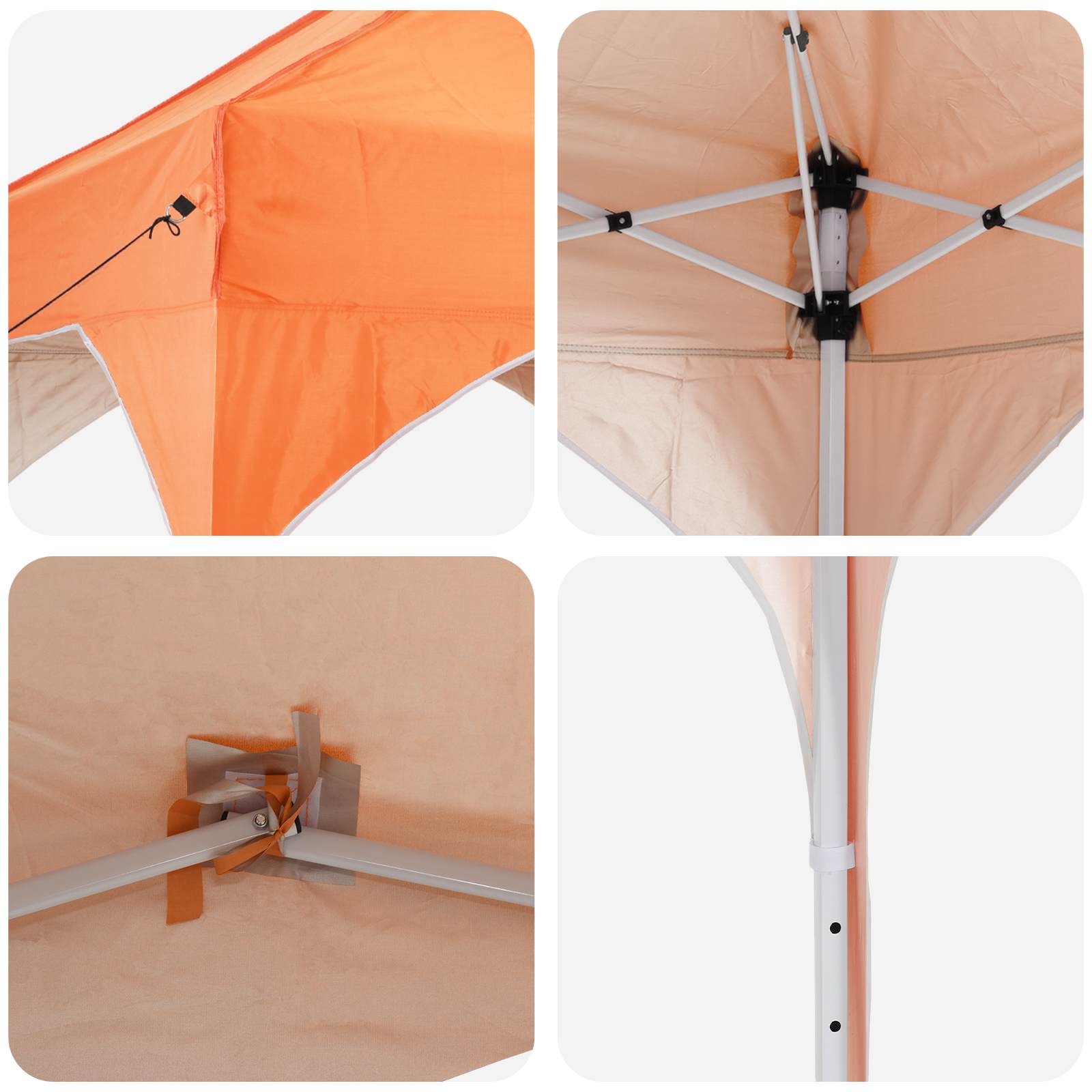 Tenda per feste a pop-up 290 x 290 x 245 cm Arancione