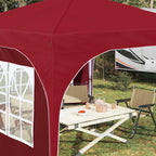 Tenda per feste a pop-up 290 x 290 x 245 cm Borgogna