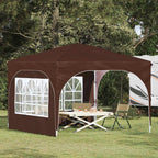 Tenda per feste a pop-up 290 x 290 x 245 cm Marrone