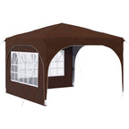 Tenda per feste a pop-up 290 x 290 x 245 cm Marrone