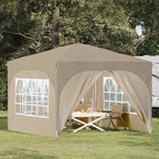 Tenda per feste a pop-up 290 x 290 x 245 cm Crema