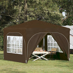 Tenda per feste a pop-up 290 x 290 x 245 cm Tortora