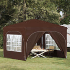 Tenda per feste a pop-up 290 x 290 x 245 cm Marrone