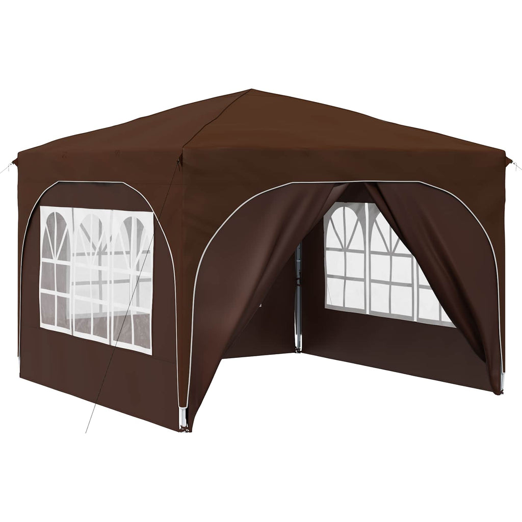 Tenda per feste a pop-up 290 x 290 x 245 cm Marrone