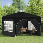 Tenda per feste a pop-up 290 x 290 x 245 cm Nero