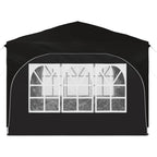 Tenda per feste a pop-up 290 x 290 x 245 cm Nero