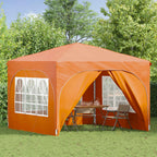 Tenda per feste a pop-up 290 x 290 x 245 cm Arancione