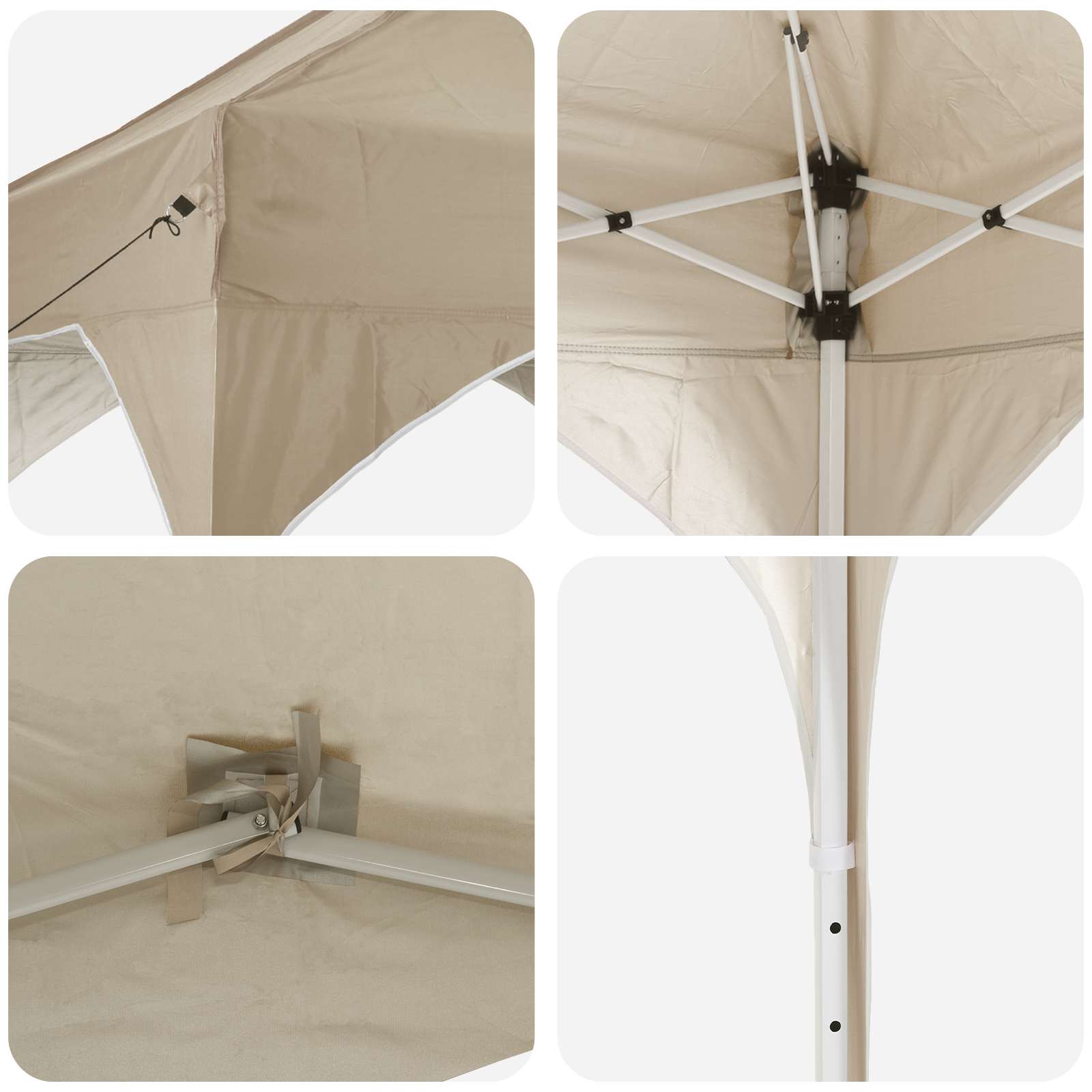 Tenda per feste a pop-up 575 x 288 x 245 cm Crema