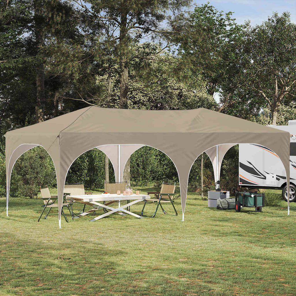 Tenda per feste a pop-up 575 x 288 x 245 cm Crema