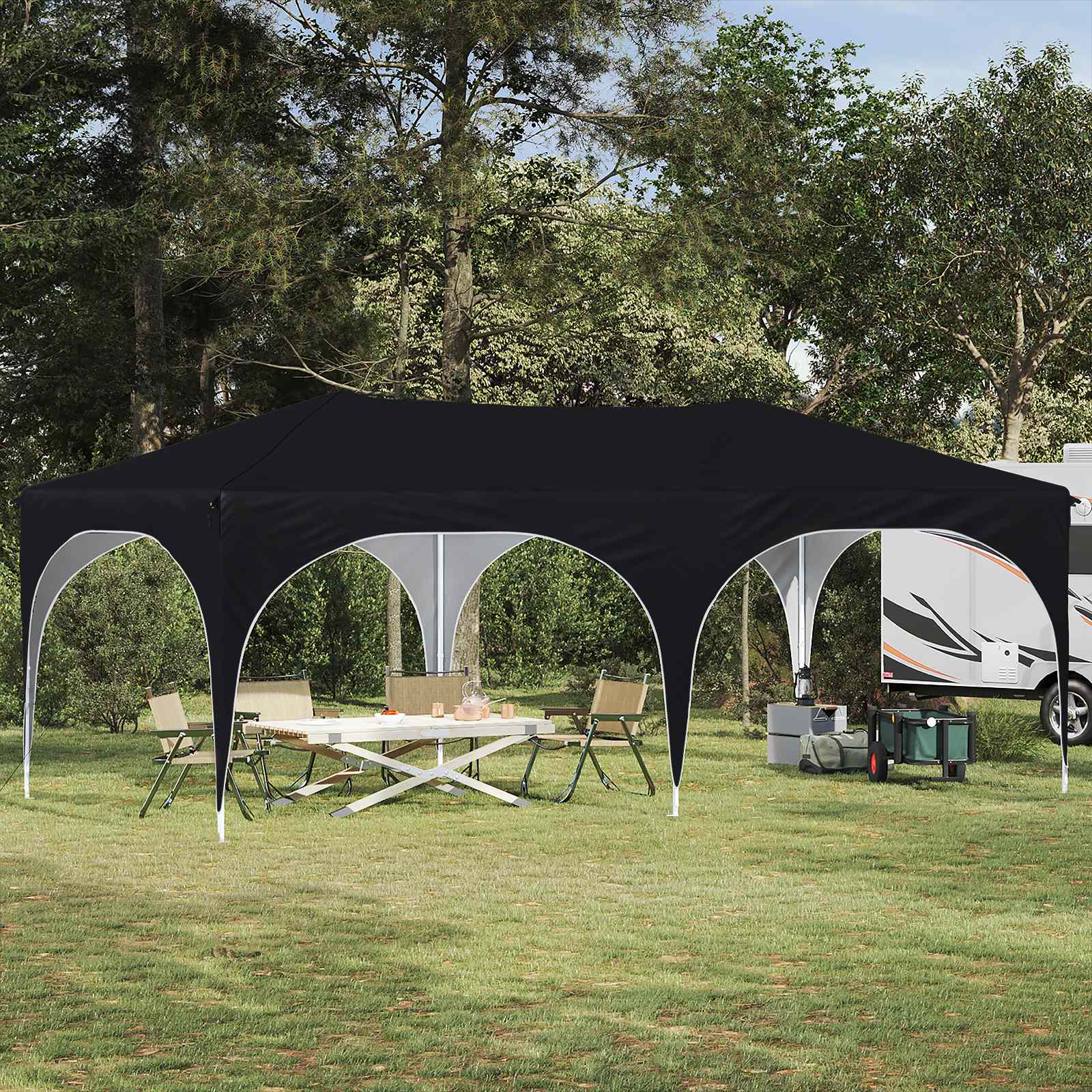 Tenda per feste a pop-up 575 x 288 x 245 cm Antracite