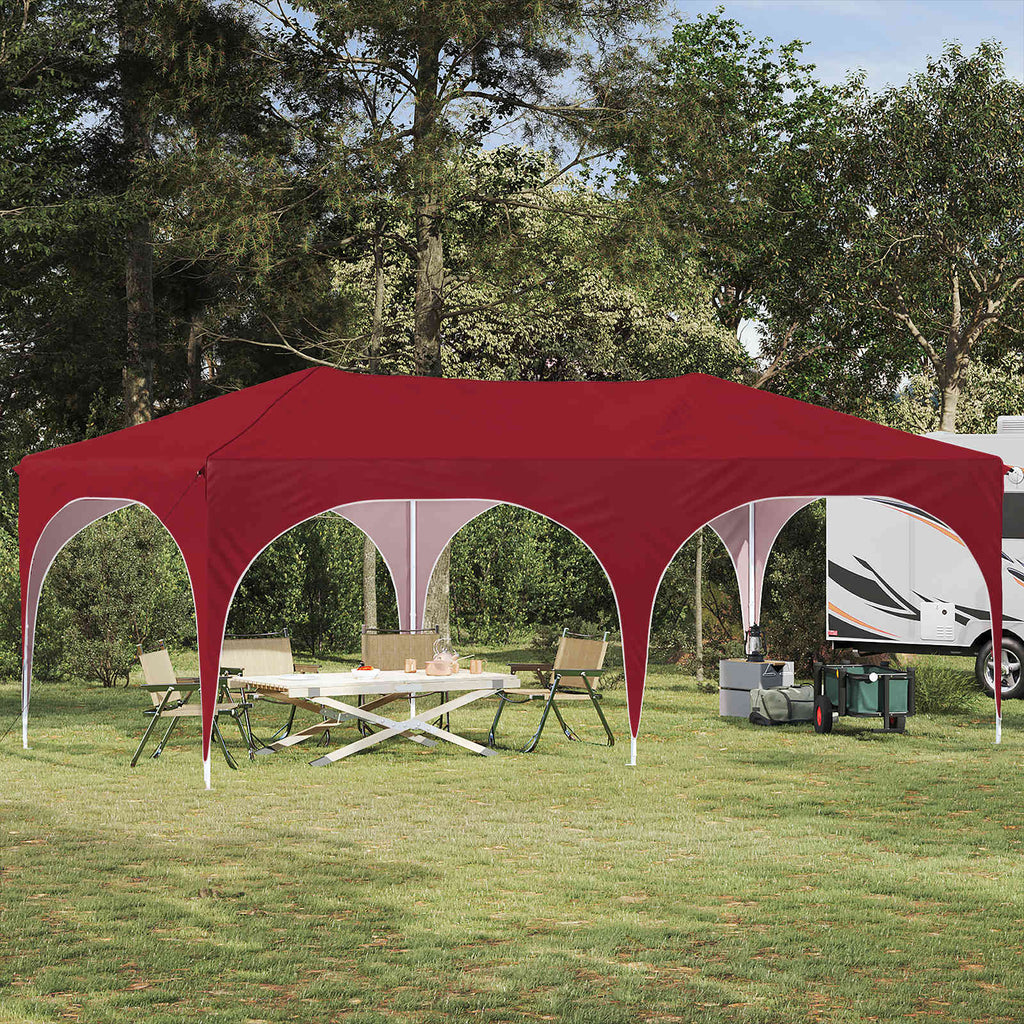 Tenda per feste a pop-up 575 x 288 x 245 cm Borgogna